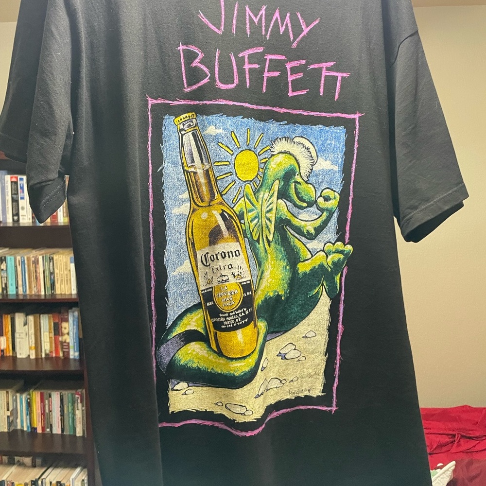 This is a vintage jimmy buffet shirt.